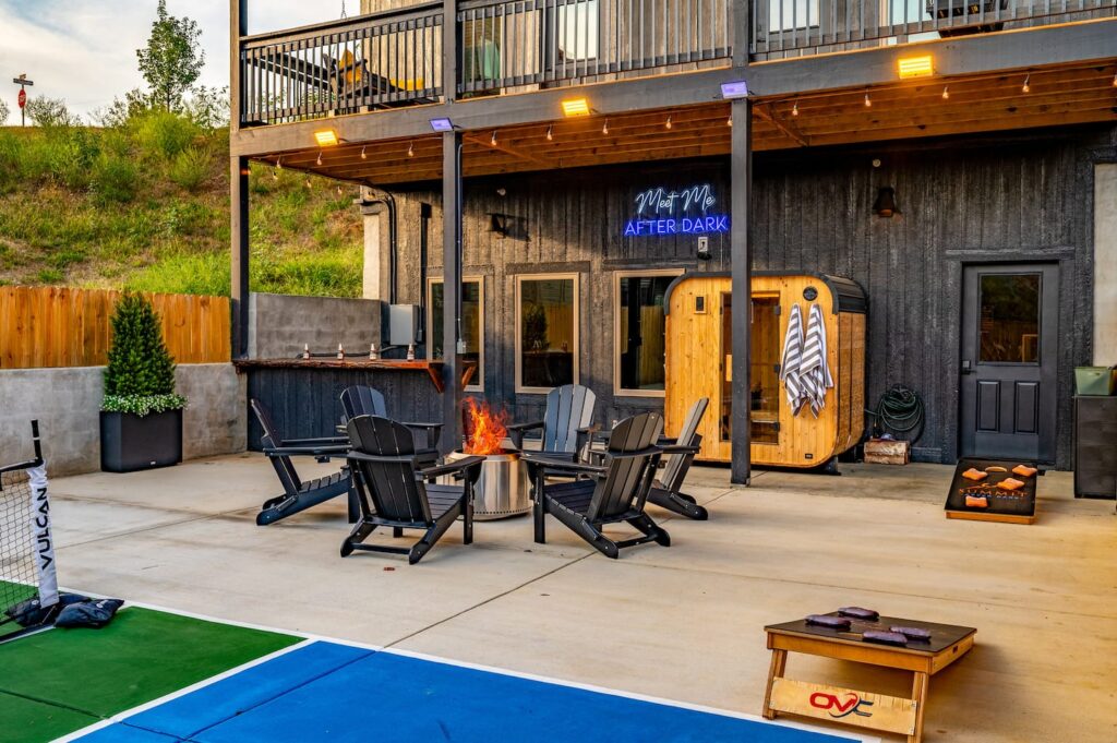 Summit After Dark glow sports court and patio