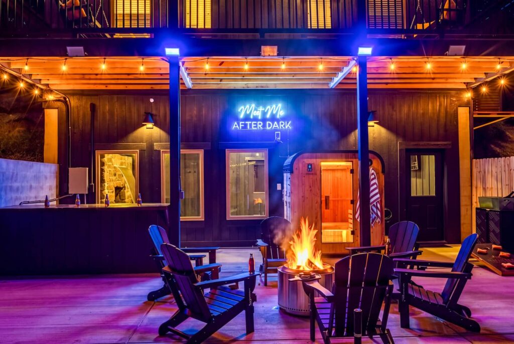 Summit After Dark glow sports court and patio
