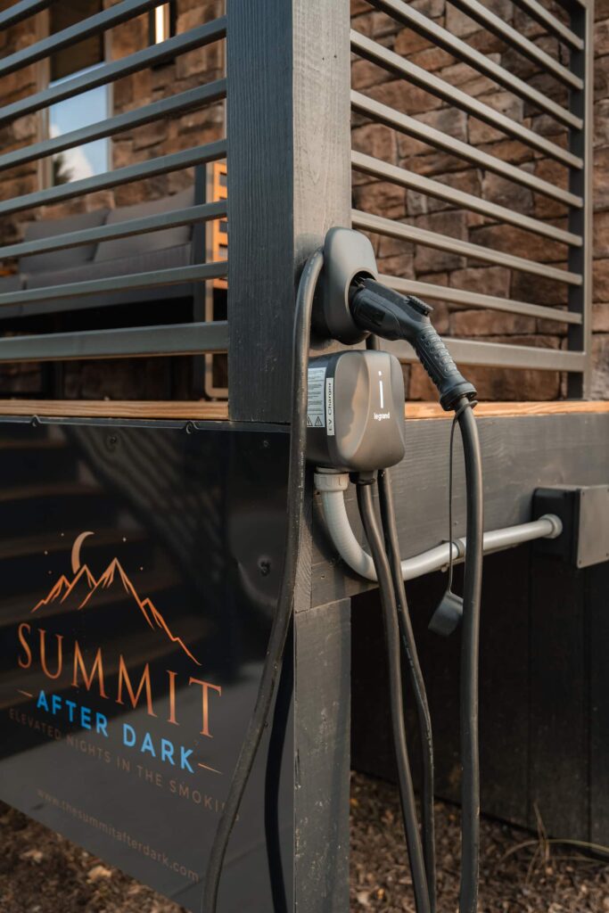 Summit After Dark cabin exterior in Pigeon Forge, Tennessee