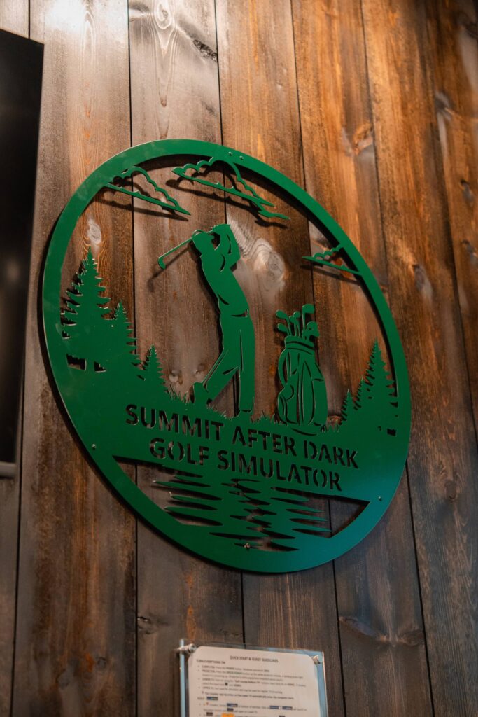 Summit After Dark golf simulator lounge