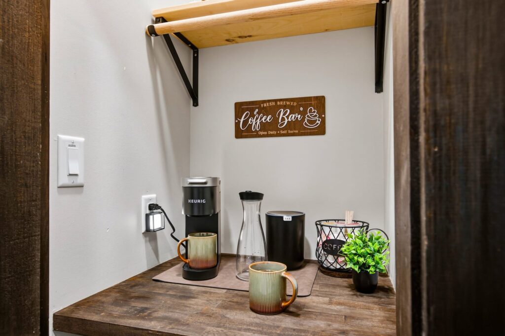 Summit After Dark reading room and coffee station