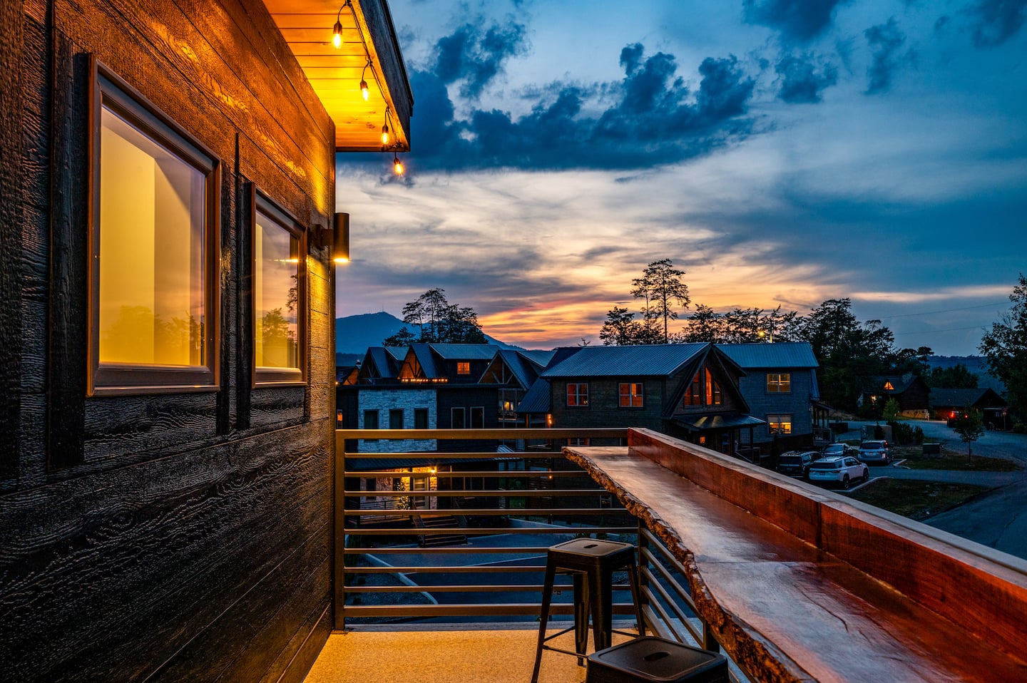 Rooftop at sunset